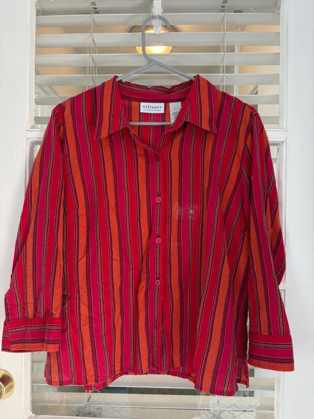 Liz Claiborne Villager || 100% Cotton Button-Down Shirt